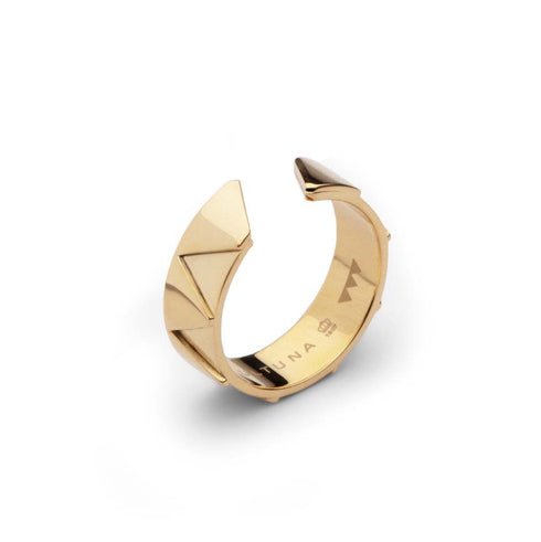 Skultuna & GtG Sharktooth Ring Wide Gold